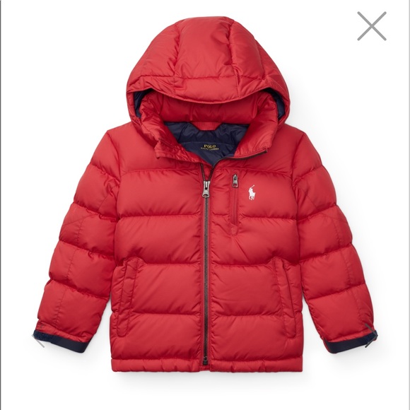 Kids Ralph Lauren Red Quilted Puffer 